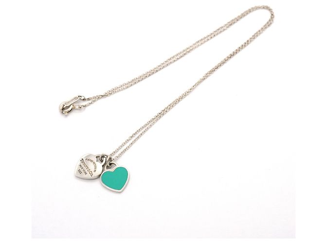 Autre Marque Collana Tiffany & Co. Double Return to Heart in blu - vista 3