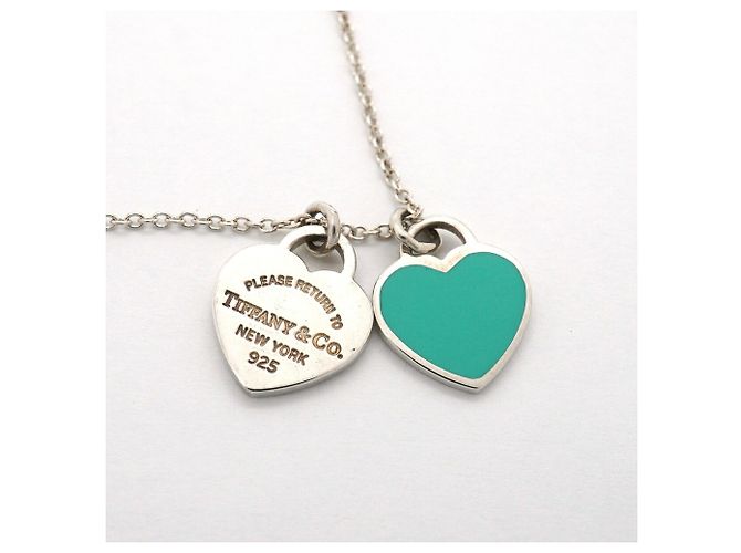 Autre Marque Collana Tiffany & Co. Double Return to Heart in blu - vista 6