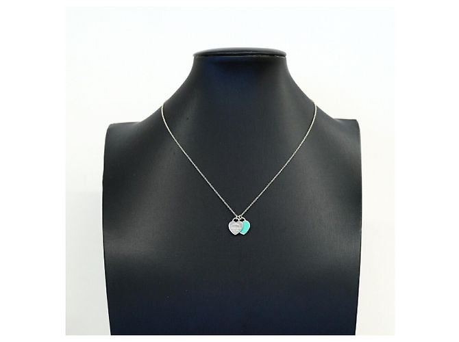 Autre Marque Collana Tiffany & Co. Double Return to Heart in blu - vista 7