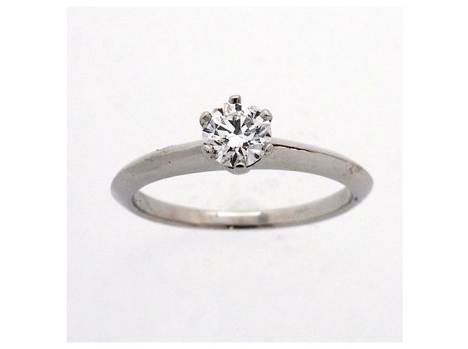 Autre Marque Anello Solitario in Platino Tiffany & Co. - vista 2