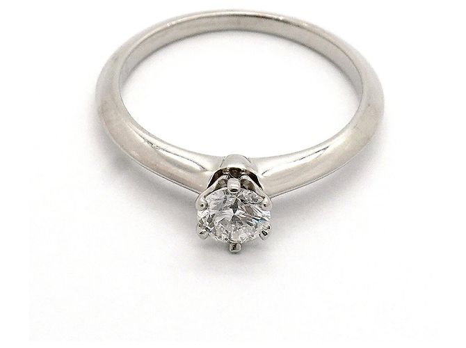 Autre Marque Anello Solitario in Platino Tiffany & Co. - vista 3
