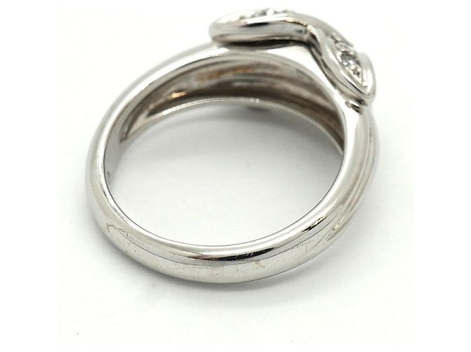 Autre Marque Anello fede Tiffany & Co. in oro bianco 18K e diamanti - vista 8