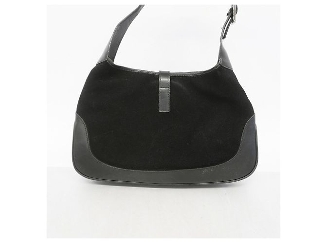 Borsa a tracolla Gucci in camoscio nero - vista 11
