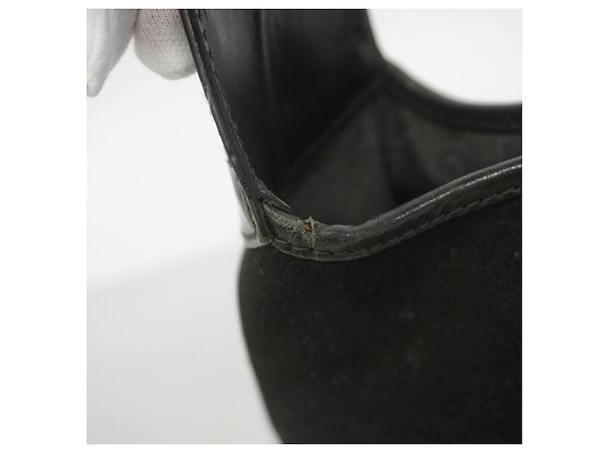 Borsa a tracolla Gucci in camoscio nero - vista 7