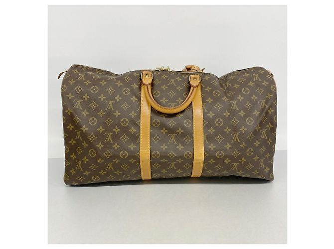 Louis Vuitton Boston Monogram Keepall 55 Castaño - vista 10