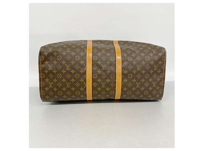 Louis Vuitton Boston Monogram Keepall 55 Castaño - vista 3