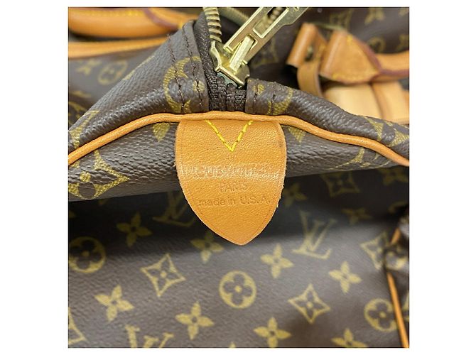 Louis Vuitton Boston Monogram Keepall 55 Castaño - vista 5