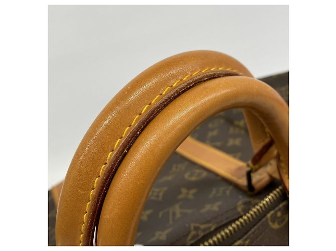 Louis Vuitton Boston Monogram Keepall 55 Castaño - vista 8