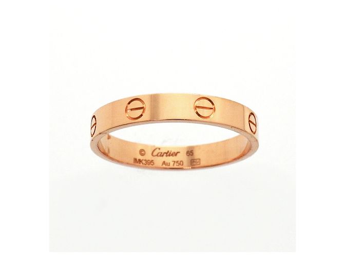 Bague Mini Love Cartier en or rose 18K - vue 2