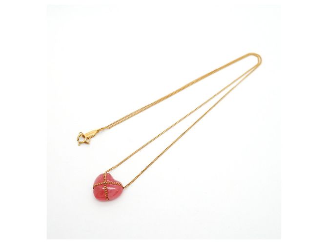Autre Marque Collier Cœur en Rhodochrosite Rose Tiffany & Co. - vue 3