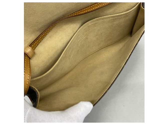 Borsa a tracolla Louis Vuitton Monogram Pochette Twin GM Marrone - vista 4