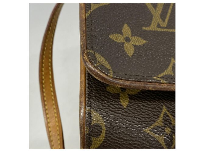 Borsa a tracolla Louis Vuitton Monogram Pochette Twin GM Marrone - vista 7