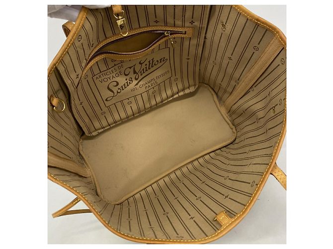 Borsa Tote Louis Vuitton Monogram Neverfull MM Marrone - vista 4