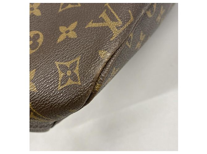Borsa Tote Louis Vuitton Monogram Neverfull MM Marrone - vista 6