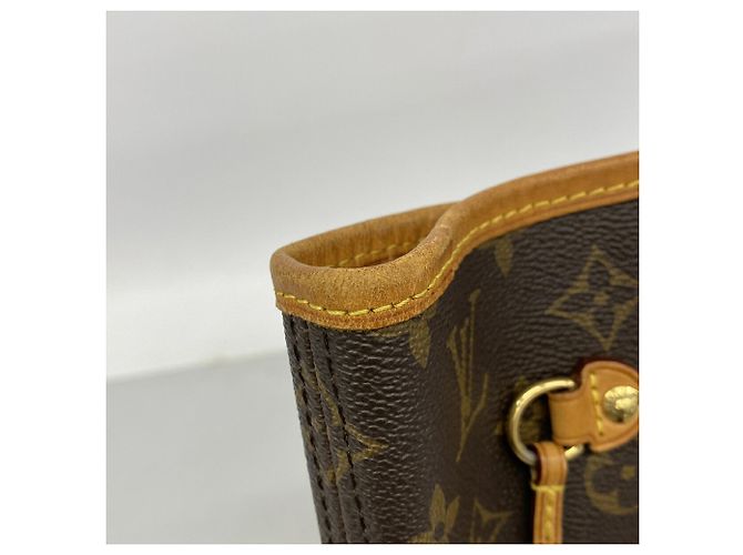 Borsa Tote Louis Vuitton Monogram Neverfull MM Marrone - vista 7