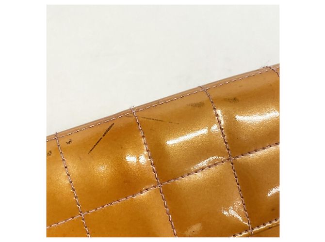 Bolso de hombro Chanel Chocolate Bar con cadena Naranja - vista 8