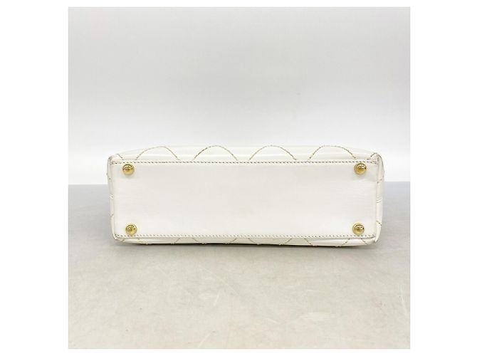 Borsa Tote Chanel in pelle bianca Bianco - vista 3