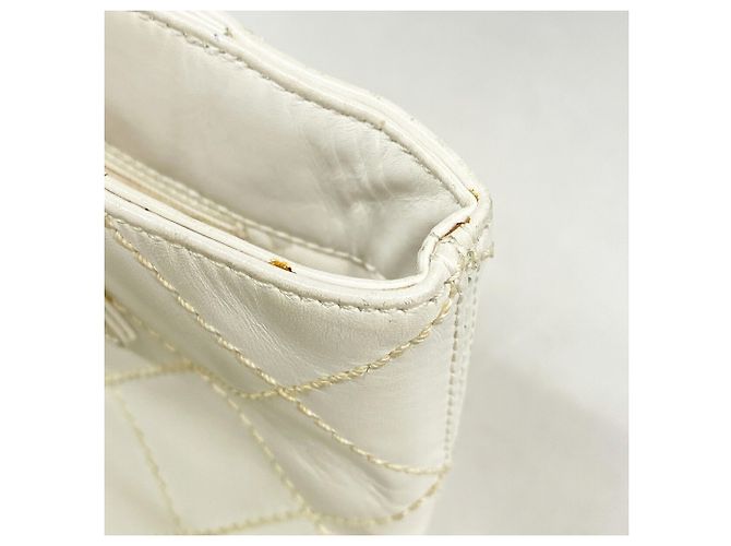 Borsa Tote Chanel in pelle bianca Bianco - vista 7