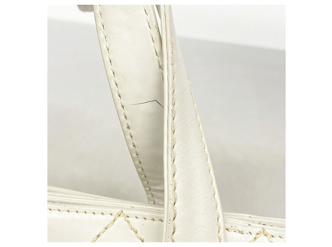 Borsa Tote Chanel in pelle bianca Bianco - vista 8