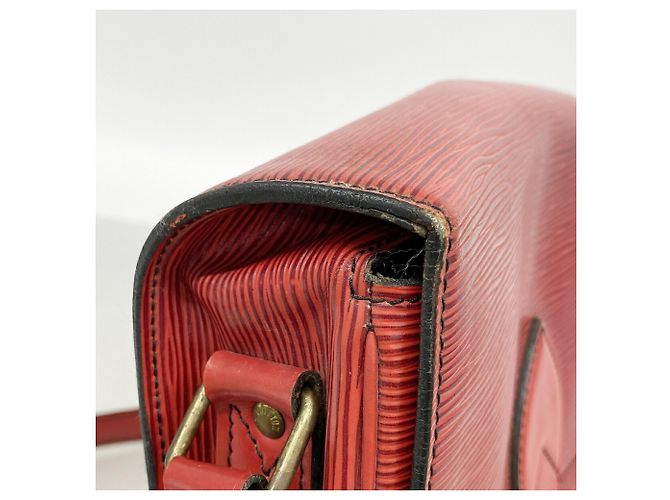 Louis Vuitton Epi Cartouchiere Schultertasche Rot - Ansicht 6