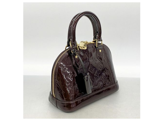 Louis Vuitton Alma BB Vernis Handtasche Bordeaux - Ansicht 2