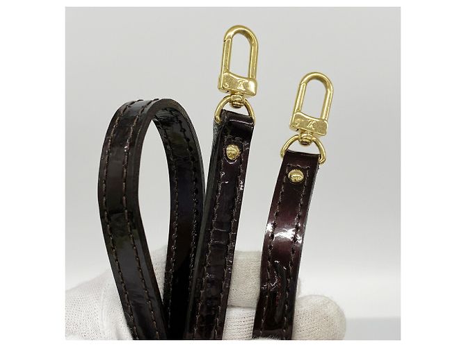 Louis Vuitton Alma BB Vernis Handtasche Bordeaux - Ansicht 9