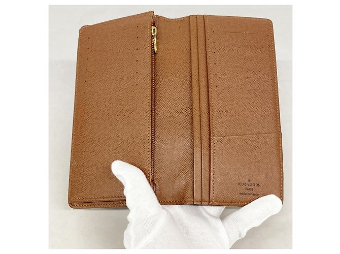 Louis Vuitton Monogram Portefeuille Brazza Long Wallet Marrone - vista 3