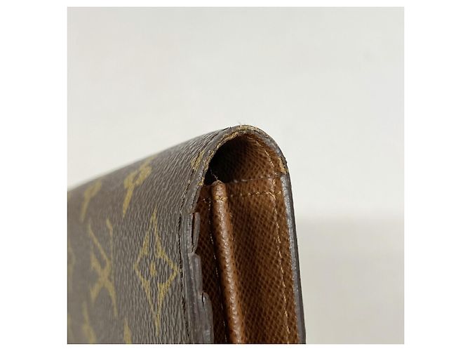 Louis Vuitton Monogram Portefeuille Brazza Long Wallet Marrone - vista 7