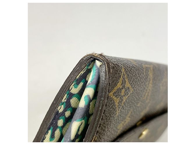 Louis Vuitton Monogram Portefeuille Sarah Leopard Long Wallet - vista 7