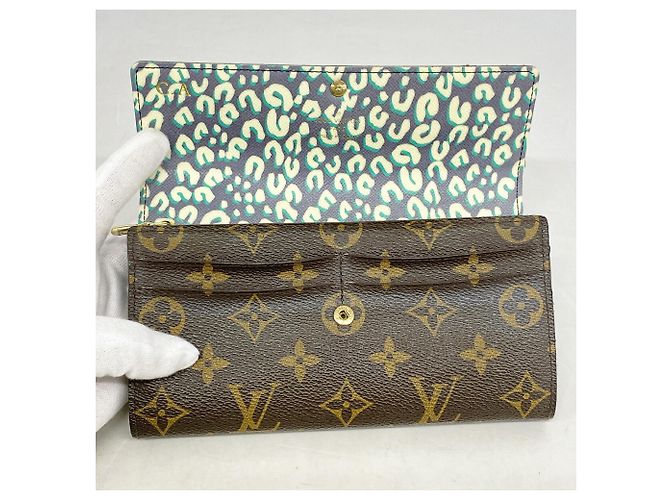 Louis Vuitton Monogram Portefeuille Sarah Leopard Long Wallet - vista 9