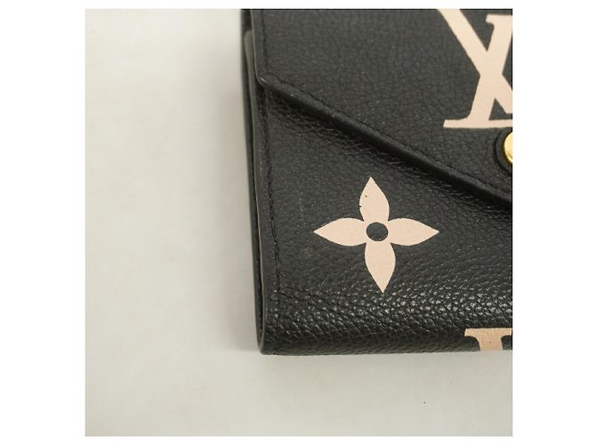 Cartera Louis Vuitton Tri-fold Negro Beige - vista 6