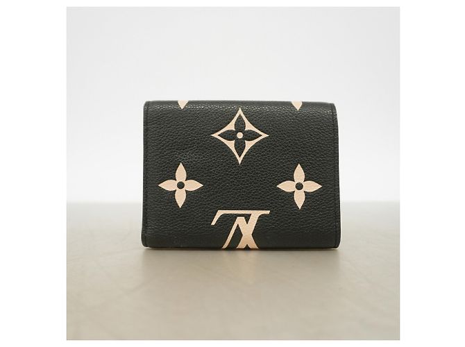 Cartera Louis Vuitton Tri-fold Negro Beige - vista 7