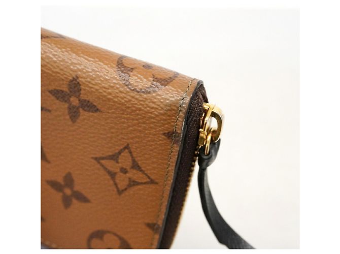 Louis Vuitton Monogram Reverse Portefeuille Clemence Long Wallet Brown - view 7