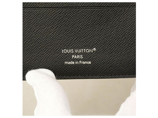 Louis Vuitton Monogram Eclipse Portefeuille Marco NM Wallet Preto - vista 5