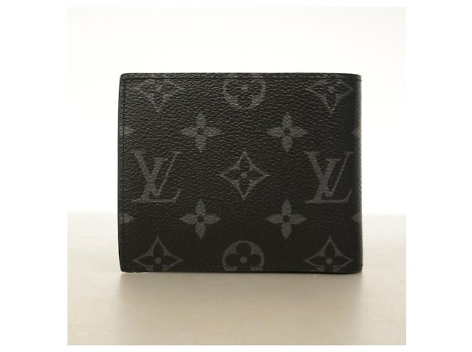 Louis Vuitton Monogram Eclipse Portefeuille Marco NM Wallet Preto - vista 8