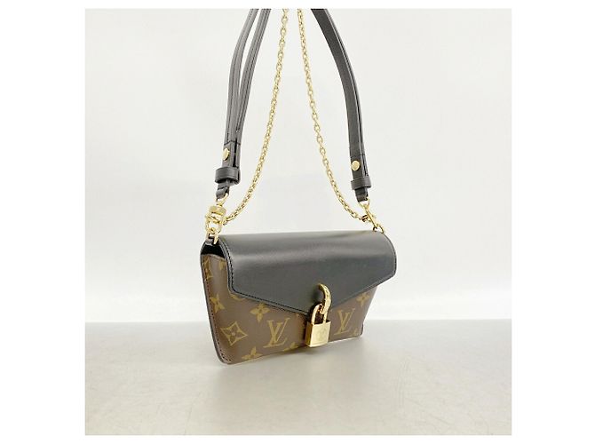 Borsa a tracolla Louis Vuitton Monogram con tracolla e lucchetto Nero - vista 2