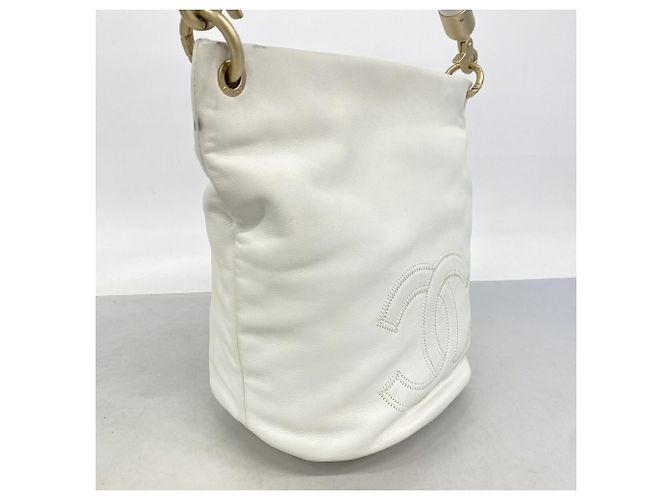 Bolso de mano Chanel de cuero blanco - vista 2