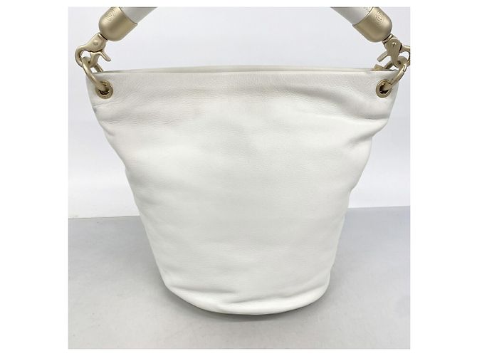 Bolso de mano Chanel de cuero blanco - vista 9