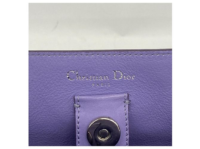 Bolsa de mão em couro Christian Dior Cinza Roxo - vista 5
