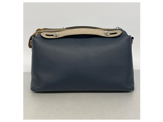 Fendi By The Way Lederhandtasche Braun Marineblau - Ansicht 12