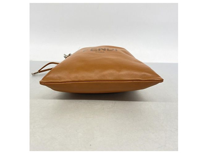 Borsa a tracolla Fendi in pelle marrone - vista 3