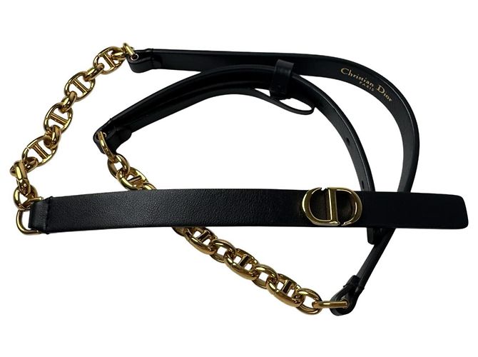 Cinturón de cadena Christian Dior Dior Caro Montaigne #75 Negro - vista 2
