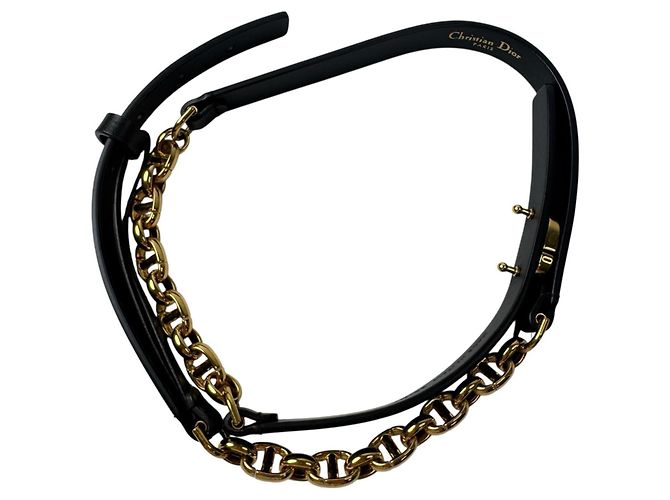 Cinturón de cadena Christian Dior Dior Caro Montaigne #75 Negro - vista 3