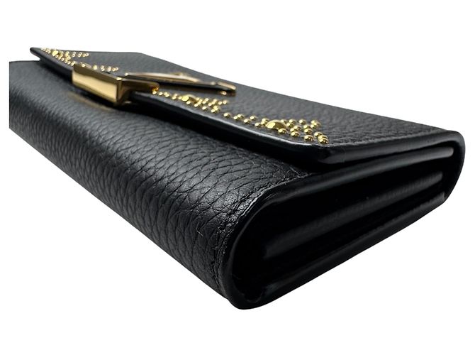 Louis Vuitton Portefeuille Capucines Studded Long Wallet Nero - vista 16