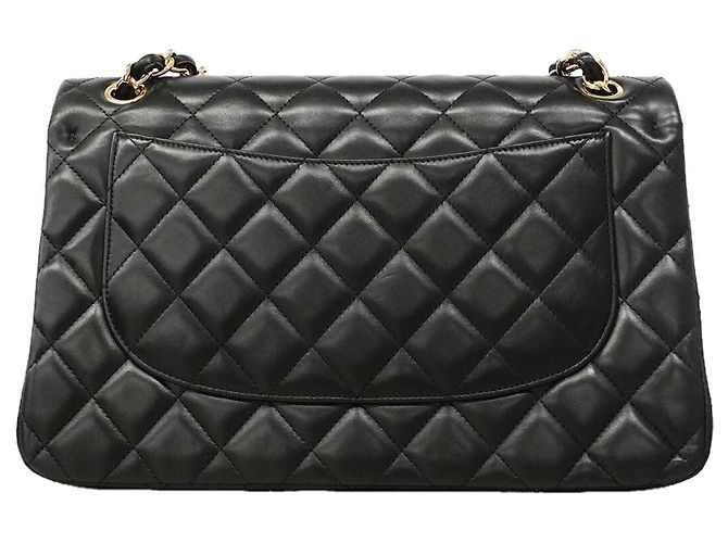 Chanel Schultertasche aus schwarzem Lammleder - Ansicht 12