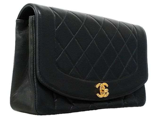 Bolso de hombro Chanel Diana Chain Negro - vista 2