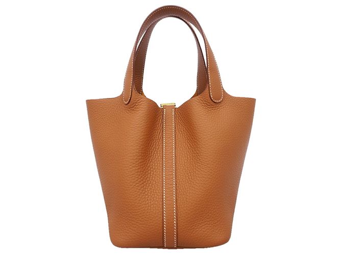 Hermès Bolso Hermes Picotin Lock PM Dorado - vista 8