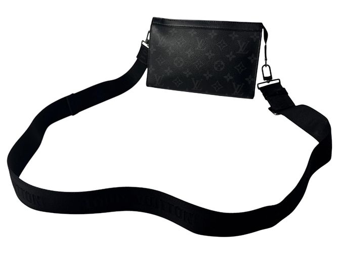 Borsa a tracolla portafoglio portatile Louis Vuitton Gaston in nero - vista 2