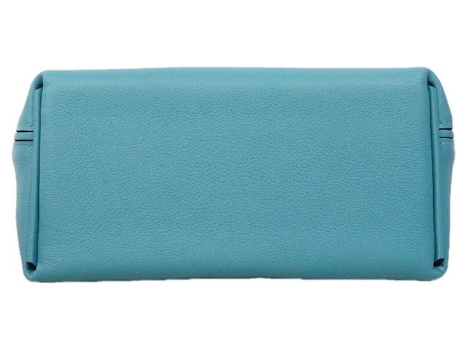Hermès Sac à main Hermes 24 Mini Evercolor Swift Bleu - vue 3