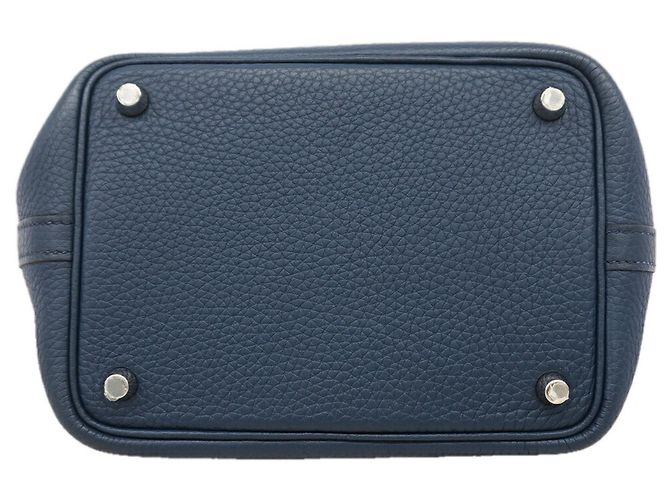 Hermès Sac à main Hermes Picotin Lock PM Bleu Marine - vue 3
